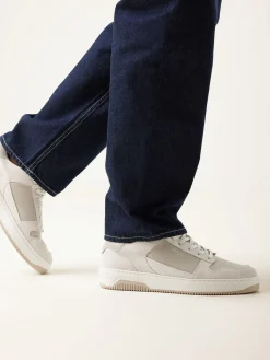 Heren Nubikk Basket Court Lichtgrijze Sneakers Voor Heren