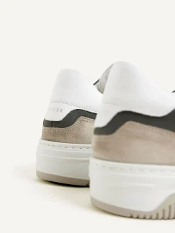 Heren Nubikk Basket Court Wit Grijze Sneakers Voor Heren