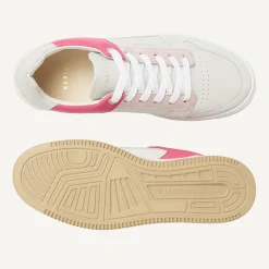 DAMES Nubikk Basket Court Wit Roze Sneakers Voor Dames