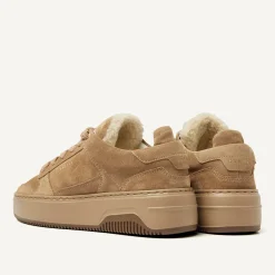 DAMES Nubikk Basket Teddy Bruine Sneakers Voor Dames