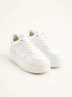 DAMES Nubikk Bayou Platform Witte Sneakers Voor Dames