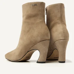 DAMES Nubikk Bibi Coco Taupe Enkellaarzen Voor Dames