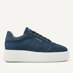 DAMES Nubikk Elise Wing Denim Sneakers Voor Dames