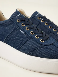 DAMES Nubikk Elise Wing Denim Sneakers Voor Dames