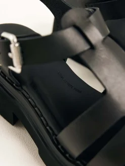 DAMES Nubikk Finn Roma Zwarte Sandalen Voor Dames