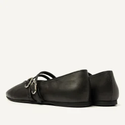 DAMES Nubikk Gisele Grace Zwarte Ballerina's Voor Dames