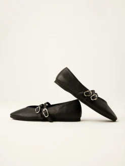 DAMES Nubikk Gisele Grace Zwarte Ballerina's Voor Dames