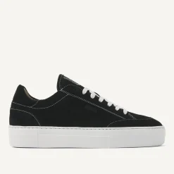 Heren Nubikk Jagger Tora Zwarte Suede Sneakers Voor Heren