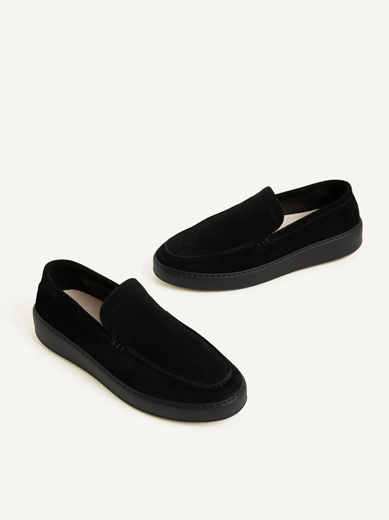 Heren Nubikk Jiro Mio Zwarte Raven Loafers Voor Heren