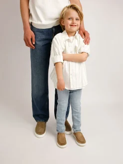 Nubikk Jiro Mio JR Taupe Loafers Voor Kids