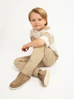 Nubikk Jiro Suo K Taupe Loafers Voor Kids