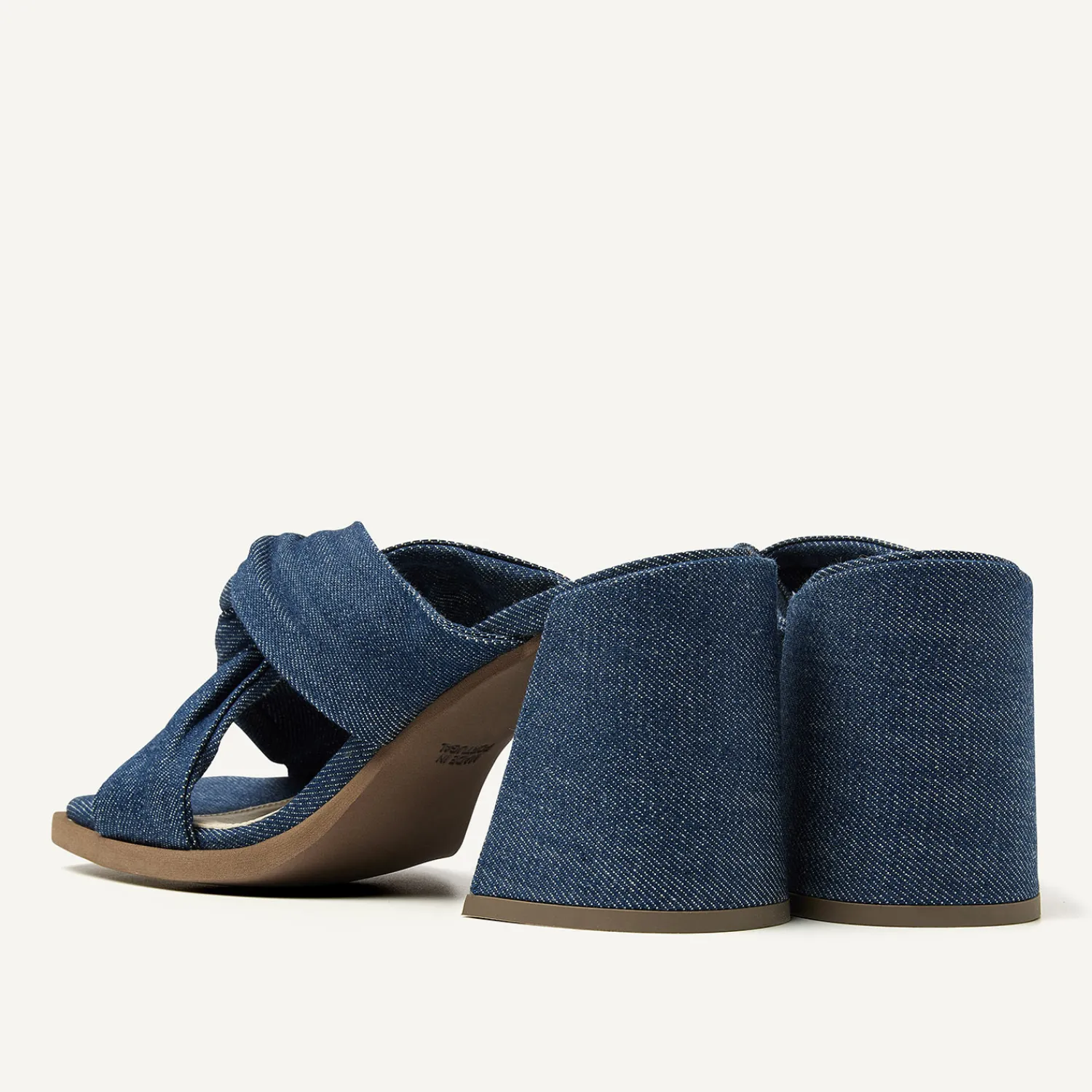 DAMES Nubikk Lana Twist Denim Blauwe Sandalen Voor Dames