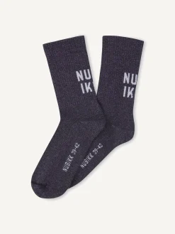 DAMES Nubikk Nova Paarse Glitter Sokken Voor Dames