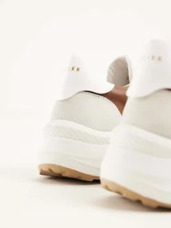 DAMES Nubikk Oberon Nora Wit Bruine Sneakers Voor Dames