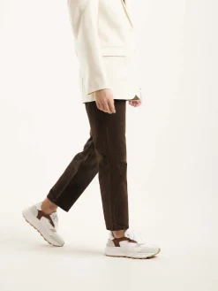 DAMES Nubikk Oberon Nora Wit Bruine Sneakers Voor Dames