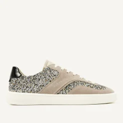 DAMES Nubikk Ray Owen Grijze Glitter Sneakers Voor Dames