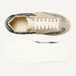 DAMES Nubikk Ray Owen Grijze Glitter Sneakers Voor Dames