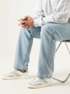 Heren Nubikk Ray Owen Wit Grijze Sneakers Voor Heren