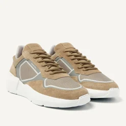 Heren Nubikk Roque Road Curl Taupe Sneakers Voor Heren