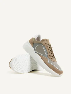 Heren Nubikk Roque Road Curl Taupe Sneakers Voor Heren