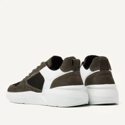 Heren Nubikk Roque Road Wave Bruine Combi Sneakers Voor Heren