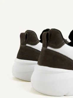 Heren Nubikk Roque Road Wave Bruine Combi Sneakers Voor Heren