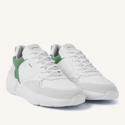 Heren Nubikk Roque Road Wave Wit Groene Sneakers Voor Heren