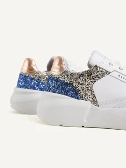 DAMES Nubikk Roque Road Wave Witte Glitter Sneakers Voor Dames