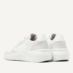 DAMES Nubikk Roque Road Wave Witte Snakeprint Sneakers Voor Dames