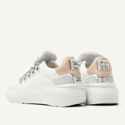 DAMES Nubikk Roque Roman Wit Beige Sneakers Voor Dames