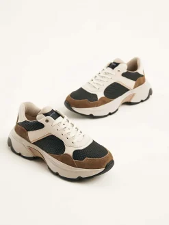 DAMES Nubikk Ross Jaden Bruine Sneakers Voor Dames