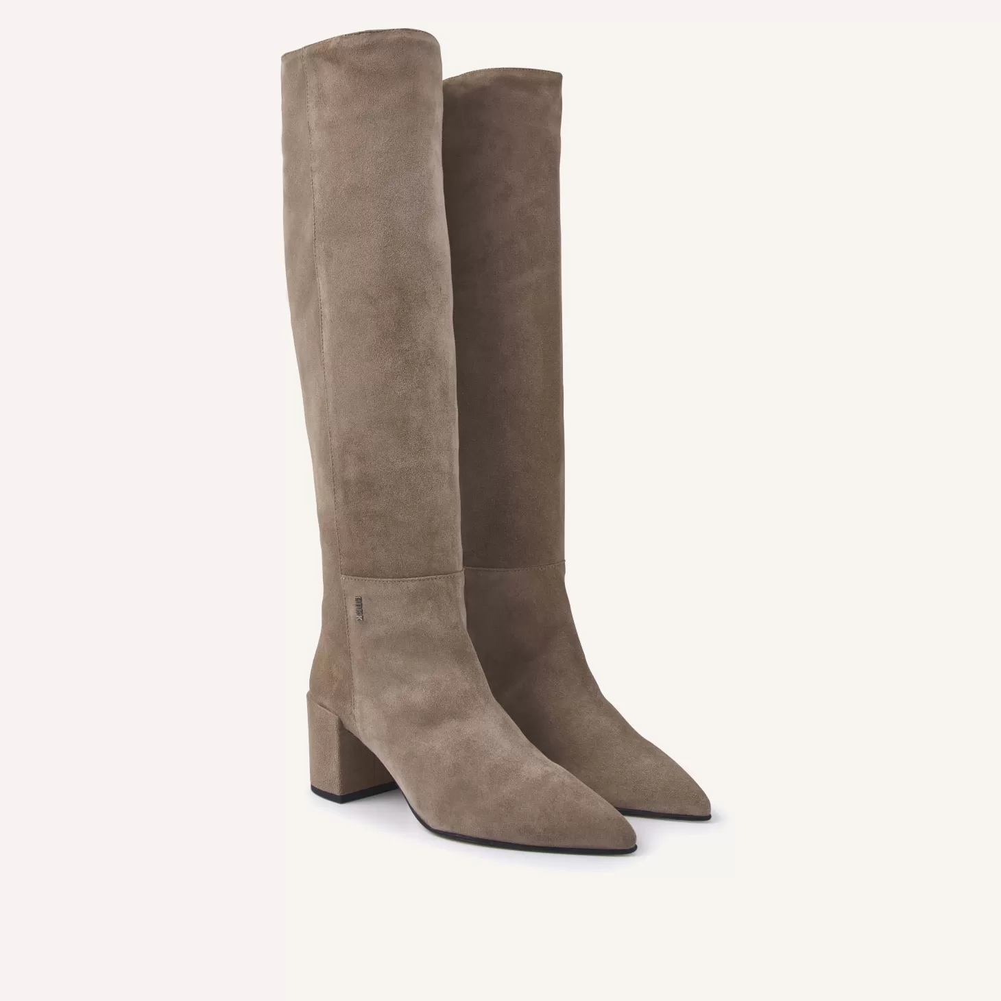 Nubikk Isa Bella Taupe Suede Boots Voor Dames-DAMES Bekijk alles | Hoge laarzen