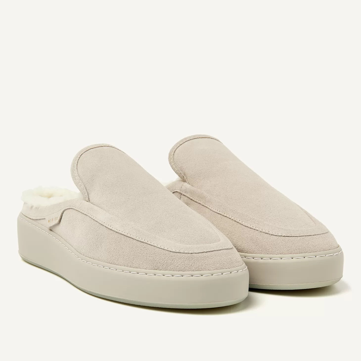 Nubikk Jiro Mulo Fur Beige Slippers Voor Heren-Heren Bekijk alles | Instappers