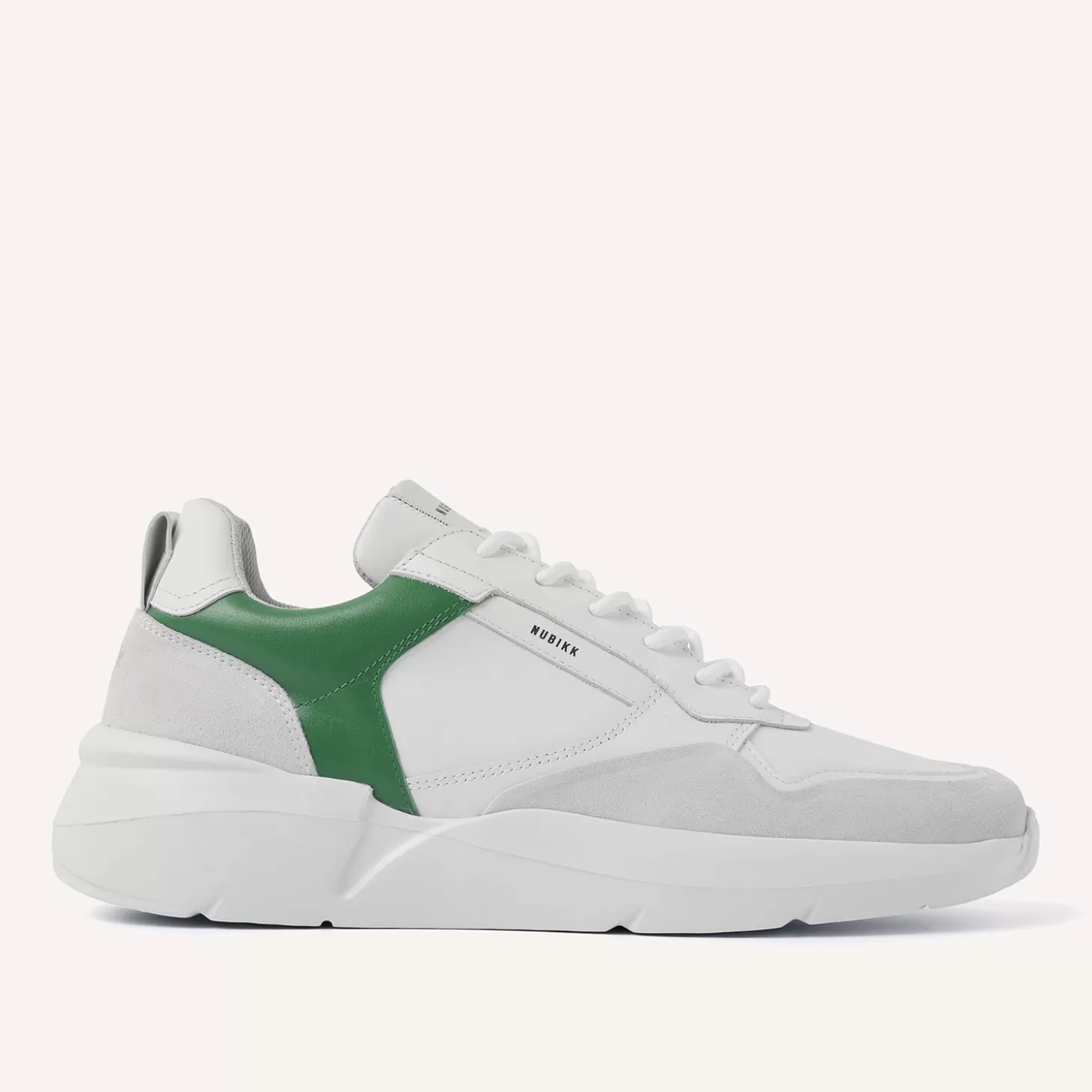 Nubikk Roque Road Wave Wit Groene Sneakers Voor Heren-Heren Bekijk alles | Sneakers