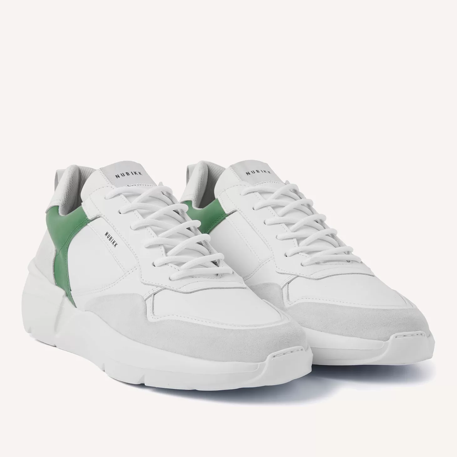 Nubikk Roque Road Wave Wit Groene Sneakers Voor Heren-Heren Bekijk alles | Sneakers