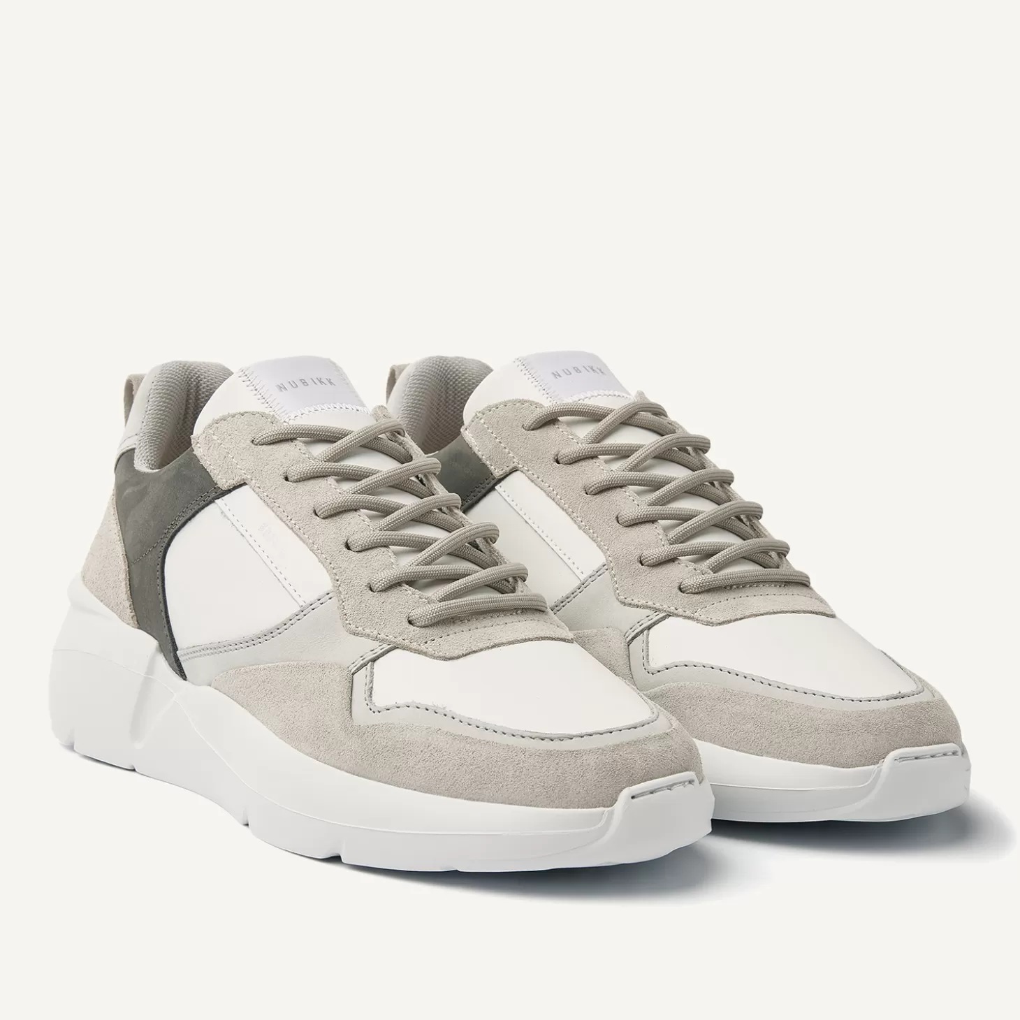 Nubikk Roque Road Wave Witte Combi Sneakers Voor Heren-Heren Bekijk alles | Sneakers