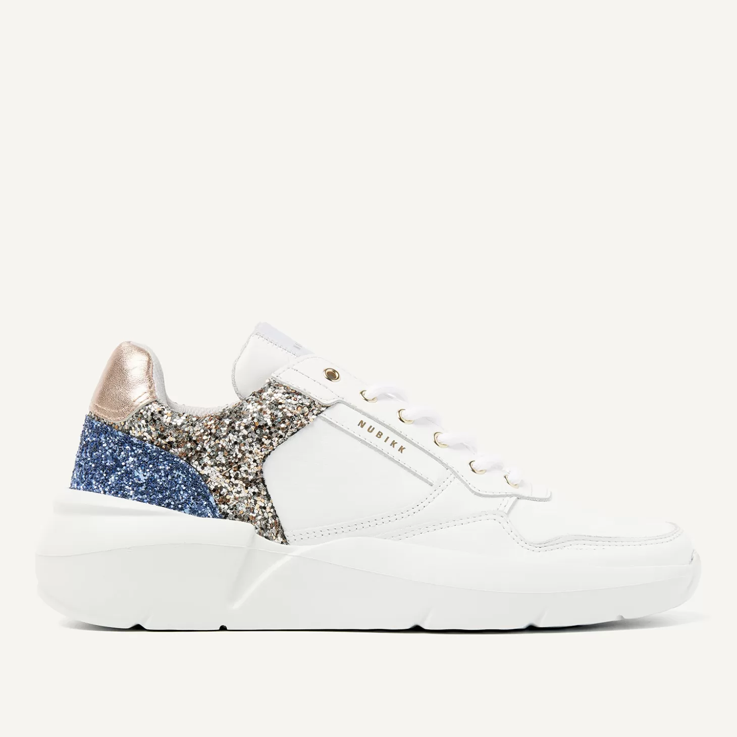 Nubikk Roque Road Wave Witte Glitter Sneakers Voor Dames-DAMES Bekijk alles | Sneakers