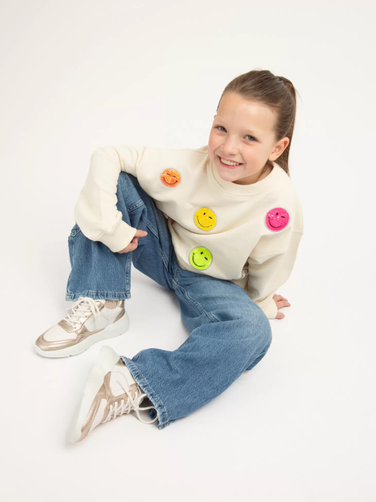 Nubikk Roque Road Wave JR Wit Gouden Sneakers Voor Kids- Schoenen | Bekijk alles