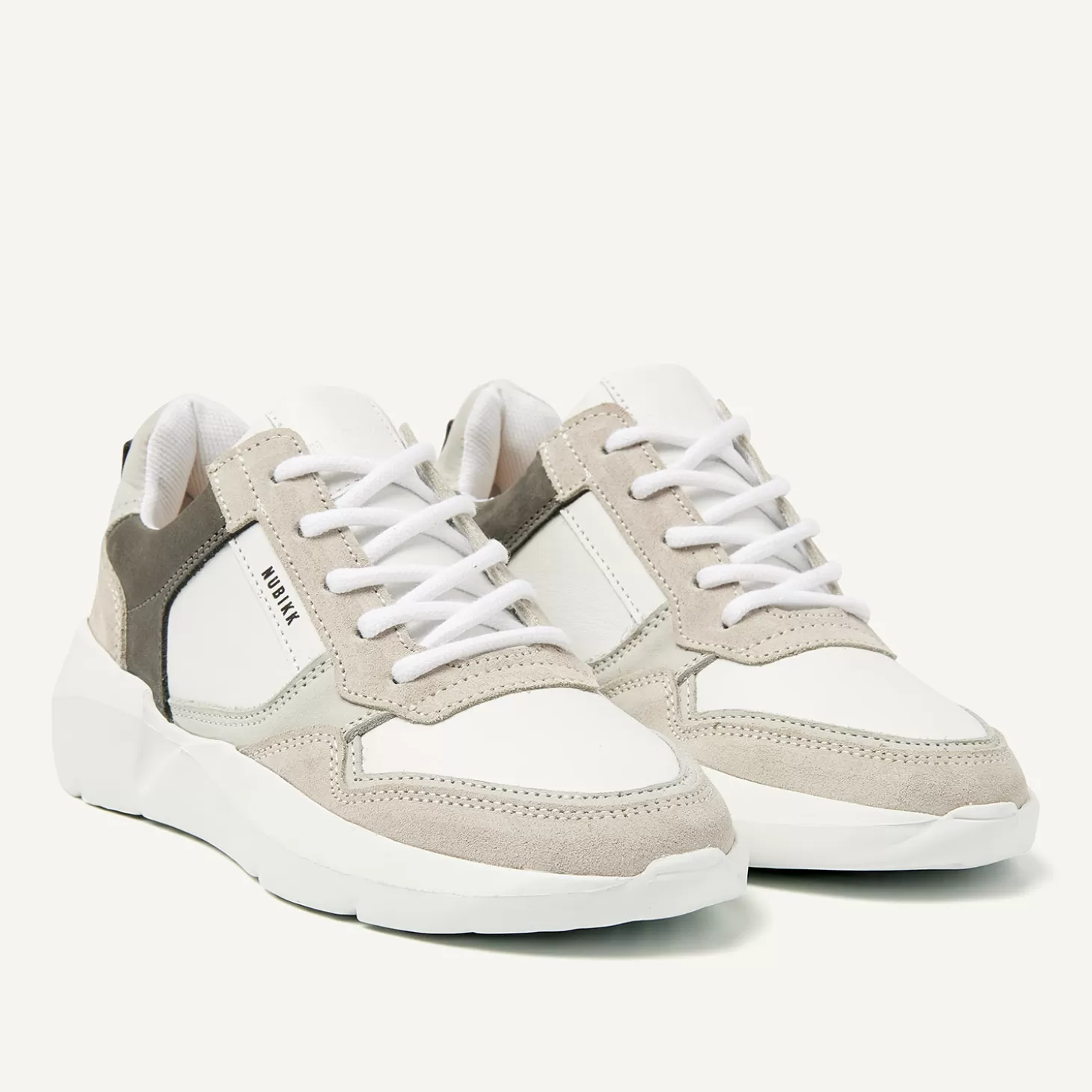Nubikk Roque Road Wave JR Wit Grijze Sneakers Voor Kids- Schoenen | Bekijk alles
