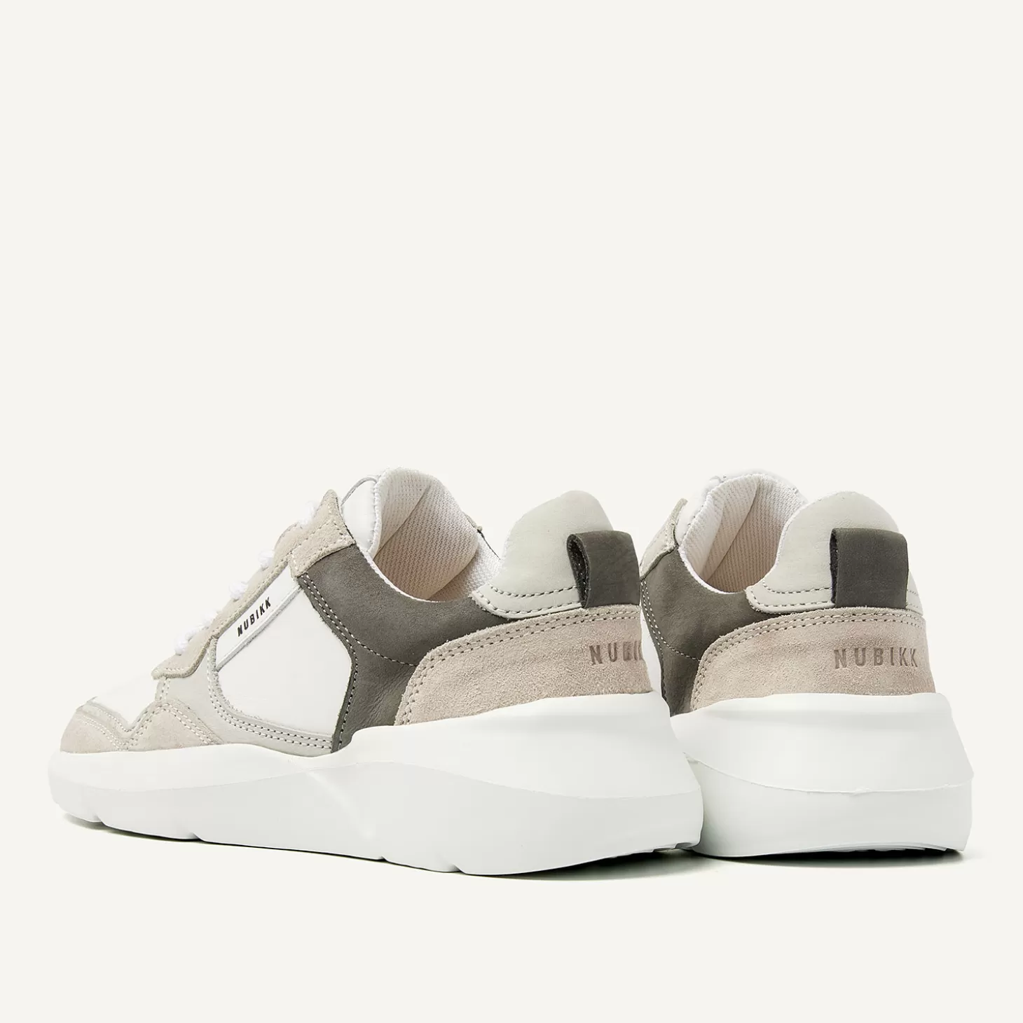 Nubikk Roque Road Wave JR Wit Grijze Sneakers Voor Kids- Schoenen | Bekijk alles