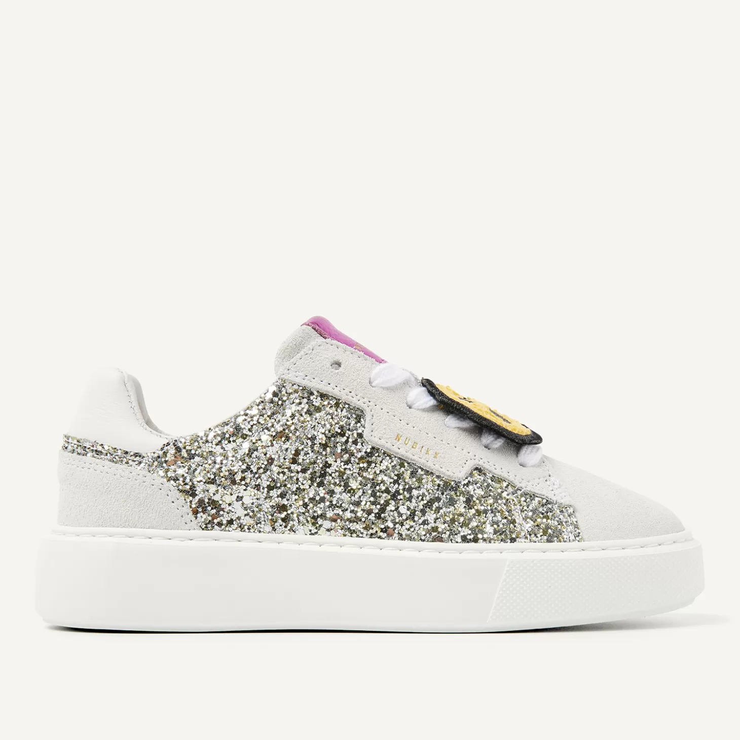 Nubikk Vince Tora K Grijze Glitter Sneakers Voor Kids- Schoenen | Bekijk alles