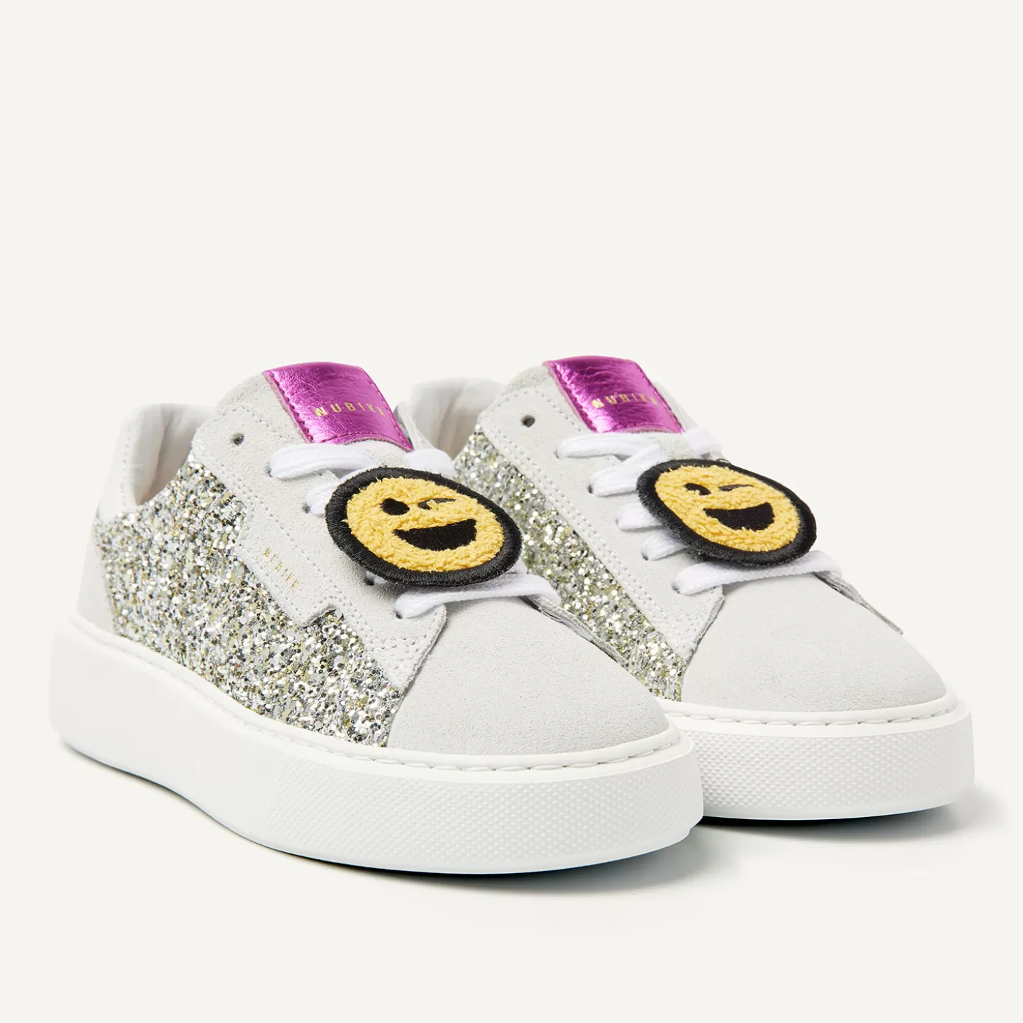 Nubikk Vince Tora K Grijze Glitter Sneakers Voor Kids- Schoenen | Bekijk alles