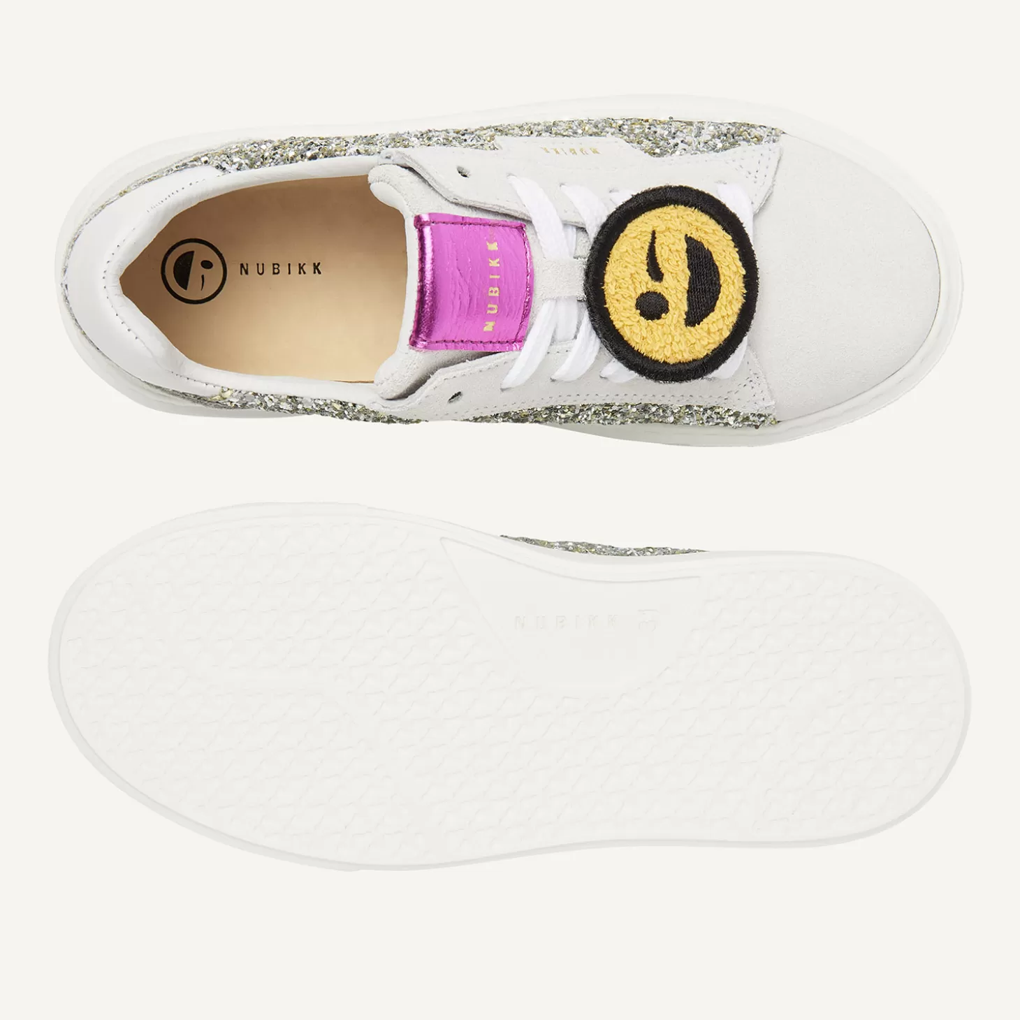 Nubikk Vince Tora K Grijze Glitter Sneakers Voor Kids- Schoenen | Bekijk alles
